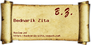 Bednarik Zita névjegykártya